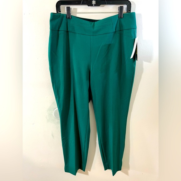 Investments Pants - INVESTMENTS Deep Spruce Size 10 Cropped Classic Ankle Dress Pants
